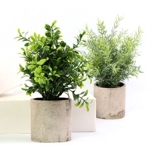 Nouvelle conception de plante d'intérieur écologique, bonsaï, verdure artificielle, toucher naturel, pot de basilic pour Noël, Nouvel An chinois - Product Image 5