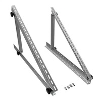 Support triangulaire en alliage d'aluminium pour panneaux solaires photovoltaïques sur balcon de camping-car - Cadre triangulaire réglable à plusieurs niveaux