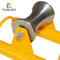 Support de câble en aluminium Hourglass avec cadre jaune, plaque verticale réglable, bloc de montage usiné, guide pour machine de tirage, infrastructure