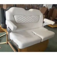 Sièges de bateau pliables confortables de luxe pour yacht, couleur personnalisée de qualité marine, double siège, banc souple