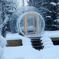 Herrwell Mini dôme à bulles transparent pour salle à manger tente en plastique Glamping camping d'hiver maison à bulles