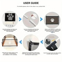 Barrière de sécurité pour portes et escaliers domestiques, sans perçage, en maille, pour animaux de compagnie, barrière magique pour chiens et chats