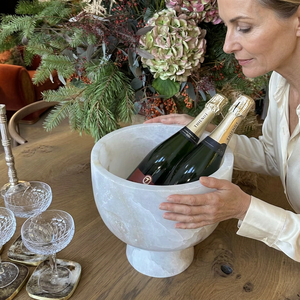 Seau à glace de luxe moderne en résine avec poignée pour vin, idéal pour les fêtes, restaurants et hôtels - Glacière durable pour boissons - Product Image 1