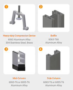 Barriera di controllo delle inondazioni in alluminio di ingegneria barriera urbana del cancello di inondazione del Garage barriera inossidabile contro le inondazioni della diga - Product Image 5
