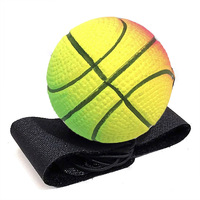 Pelota elástica para lanzar con la mano, correa de muñeca con cuerda de PU, pelota de ejercicio para niños, fitness al aire libre, pelota que rebota, venta al por mayor