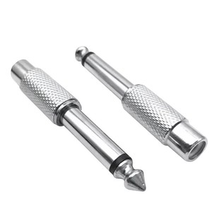 Adaptador de Audio Mono de 6,35mm, enchufe macho de 6,5 MM de 1/4 "a conector hembra <span class=keywords><strong>RCA</strong></span>, conector adaptador Mono de Audio - Product Image 3