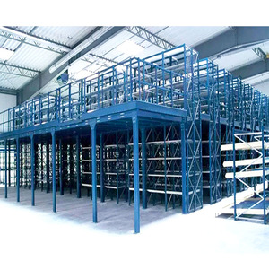 פלטפורמת ביניים מפלדה לאחסון מדפי משטחים במחסן - Product Image 3