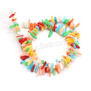 Perles de corail colorées naturelles mélangées irrégulières 3-6mmx5-10mm longueur environ 14.96 pouces fabrication de bijoux à bricoler soi-même - Product Image 5