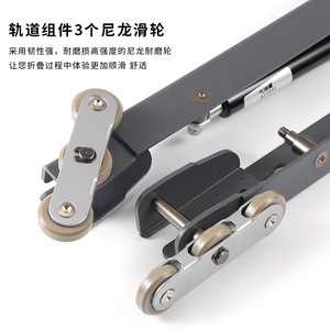 Wall Mount Bracket Aluminum Alloy 2 Mm Thickness Sliding Rails For Fold Down Table Hardware Accessories - Product Image 2