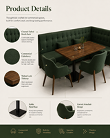 Meubles commerciaux modernes en bois massif écologiques pour hôtels, restaurants, cafés, design contemporain, 25 ans d'expérience, pour l'extérieur, salon et salle à manger