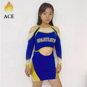 Ace Sport su misura all'ingrosso sublimata Cheerleading pratica di indossare <span class=keywords><strong>la</strong></span> vendita calda ragazze uniforme top pantaloncini Ceerleading uniformi - Product Image 6