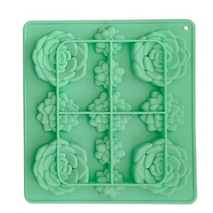 Succulent Rose Chocolate Cake Decorating Mold 11 Cavity Silicone Fondant Mold For Wedding Cake Border - Product Image 5