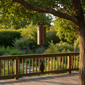 Campana de Viento Cilíndrica Heroic para Exteriores, de Metal Antiguo, con Resonancia Profunda, Adorno Colgante para Jardín, Terraza y Patio - Product Image 2