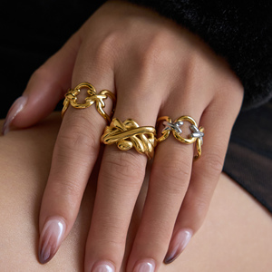 विंटेज ग्रीक पौराणिक पौराणिक कथाओं अद्भुत अनियमित रिंग डेज़न सर्दियों के नए गर्म सोने की प्रवृत्ति 18k pvd सोने की प्लेटेड स्टेनलेस स्टील महिला गहने - Product Image 5