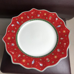 Hotel restaurante hogar usado postre comida plato vajilla decorativa Navidad plato duradero porcelana Irregular plato para servir - Product Image 1