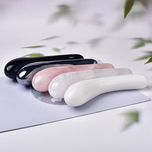 ไม้กดจุดนวดผู้หญิง ขนาด 18 ซม. ขายส่ง ทำจากหินธรรมชาติ รูปทรงไข่ ควอตซ์สีชมพู ควอตซ์สีขาว แกะสลัก - Product Image 3