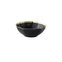 Vaisselle de luxe en porcelaine fine avec bord doré, style nordique noir et blanc, en gros, avec logo personnalisé
