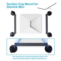 Le plus récent 2025 support de toit de fenêtre avant arrière de voiture pour Starlink Mini support de ventouse de toit ouvrant pour Starlink Mini Kit de montage de toit