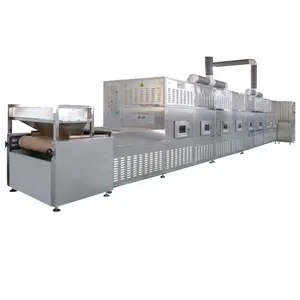 Nueva condición PLC automático Industrial secado deshidratación nueces cacahuetes pistachos carne microondas máquina transportadora