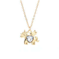 Mylove Ensemble de bijoux pour femmes Collier en argent 925 Pendentif cheval volant avec zircon