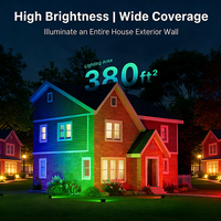 Reflector LED RGB RGBCW para Jardín y Paisajismo, IP65 Impermeable, CCT Regulable, 30W 50W, Control Remoto Inteligente DMX