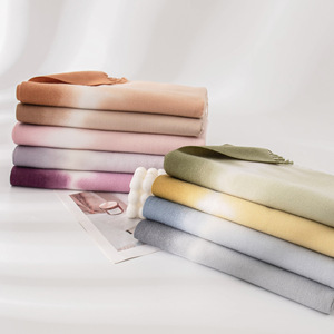 Solid Color Cashmere Feel Scarf with Custom Logo Thick Warm Acrylic Winter Long Shawl - Product Image 5