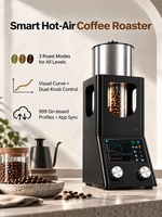 Machine à torréfier les grains de café portable pour la maison, compatible BLE, contrôle par smartphone, tablette et ordinateur, éjection à une touche, petit torréfacteur