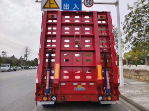 Camion <span class=keywords><strong>tracteur</strong></span> Shacman New M3000 6x4 <span class=keywords><strong>avec</strong></span> <span class=keywords><strong>grue</strong></span> à bras pliable robuste et semi-remorque à plateforme basse - Product Image 5