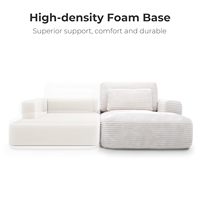 Sofá Cama Individual de Salón con Relleno de Esponja, Comprimido al Vacío, Tipo Nube, Chaise Longue de Lectura, de Pana, Sin Estructura