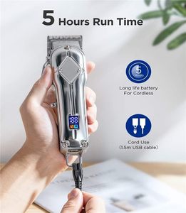 Recortadora Profesional Inalámbrica Ajustable con Cuchilla en T, Máquina <span class=keywords><strong>de</strong></span> Corte <span class=keywords><strong>de</strong></span> <span class=keywords><strong>Pelo</strong></span> <span class=keywords><strong>para</strong></span> Barbería, Recortadora Eléctrica Recargable <span class=keywords><strong>para</strong></span> <span class=keywords><strong>Hombres</strong></span> - Product Image 5