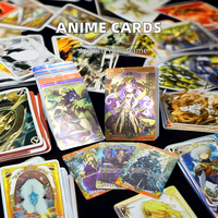 Cartes à jouer holographiques colorées Anime personnalisées boîte imprimée en papier haut de gamme avec image de dessin animé emballée dans un emballage rétractable avec échantillon de logo gratuit