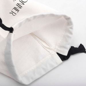 Sacs à cordon en coton et lin avec logo personnalisé, taille sur mesure, en toile de coton écologique, pochette de rangement anti-poussière - Product Image 5
