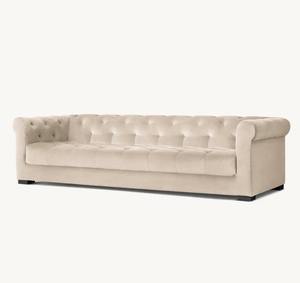 Sassanid OEM tradizionale soggiorno mobili divano <span class=keywords><strong>Modena</strong></span> Chesterfield divano con sedile trapuntato tessuto di lino - Product Image 2