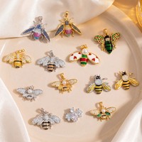 Pendentif Abeille Coloré Personnalisé pour Dropshipping, Accessoires de Bijoux DIY, Petits Ornements Abeille