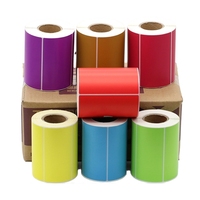 Étiquettes autocollantes personnalisées imperméables en rouleau pour codes-barres, carrées, pour logistique express, thermiques, en vinyle acrylique