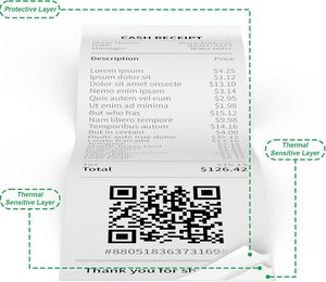 Vendita calda 57mm x 15m rotoli <span class=keywords><strong>di</strong></span> carta termica 5 ricevute Premium per tutte le stampanti termiche POS compatibile carta <span class=keywords><strong>di</strong></span> credito registratore <span class=keywords><strong>di</strong></span> <span class=keywords><strong>cassa</strong></span> - Product Image 5