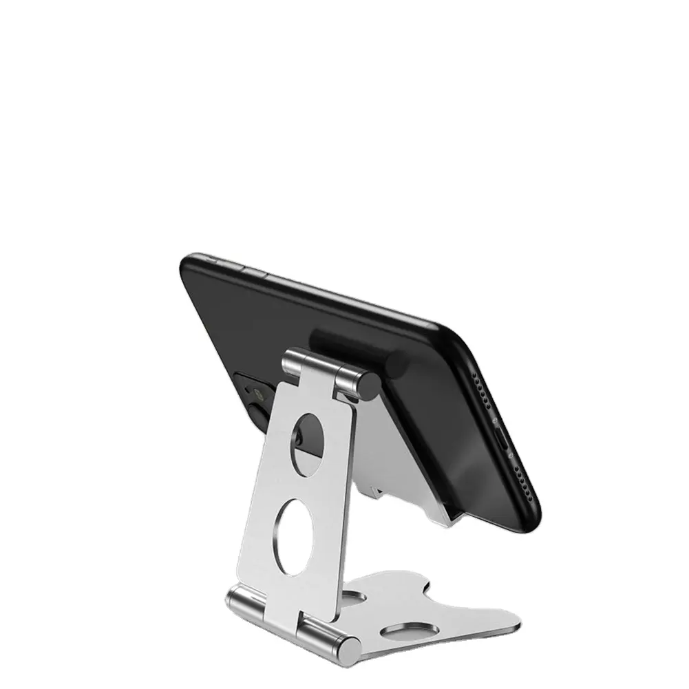 Soporte plegable doble para teléfono móvil, base de aleación de aluminio con diseño de tamaño pequeño para escritorio