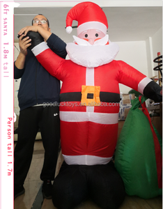 Hot Selling Custom ized Outdoor Weihnachts dekorationen 6ft LED Lights <span class=keywords><strong>Promotion</strong></span> im Stehen aufblasbaren Weihnachts mann - Product Image 2