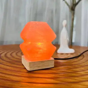 Hot selling 5V 8cm 2700K USB Base Stand Cute Luxury Crystal Himalayan salt stone Relaxing Aromatherapy USB Powered night light