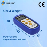 Portable T Thermocouple Thermometer High Accuracy 0.01C App Trend Drawing for Industrial Laboratory Temp