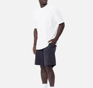 T-shirt Homme Streetwear en Gros 100% Coton Oversize Col Côtelé Épais Épaules Tombantes Personnalisé Effet Vieilli Blanc pour Hommes - Product Image 2
