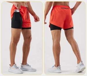 กางเกงขาสั้นตาข่าย<span class=keywords><strong>2</strong></span> in 1ระบายอากาศได้ดีแห้งเร็วไม่มีลาย - Product Image 2
