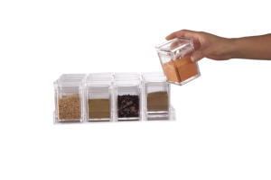 Set di Barattoli Ermetici per Spezie da Cucina con Vassoio - Organizzatore per Condimenti da 12 Pezzi da 150ml per Erbe e Alimenti Secchi - Product Image 5