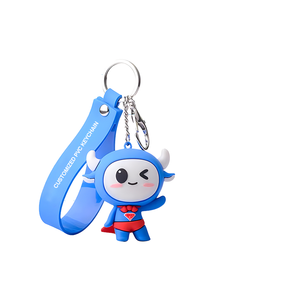 Creative Cute Doll Custom PVC Key Chain Mobile Phone Strap and Key Ring Pendant