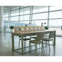 Borne de recharge multi-scènes pour la réception |   Table de repos publique pour aéroports et gares avec points de charge