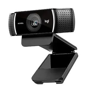 Logitech HD C922 Pro Webcam, 1080p Camera for Streaming Gaming Sessions, Background Replacement, Tripod Included