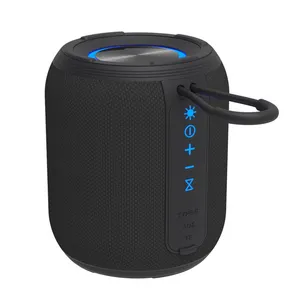 Alto-falante BT sem fio portátil de tecido personalizado para uso externo, mini alto-falante Bluetooth à prova d'água com woofer