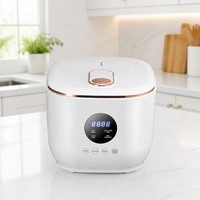 Cuisinière à riz électrique multifonction en acier inoxydable 3L avec cuve intérieure antiadhésive, cuisson rapide, contrôle mécanique du minuterie