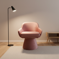 Fauteuil de salle à manger pivotant rembourré personnalisable, design moderne, tissu durable et écologique, pour la maison, le bureau, le salon, la salle à manger