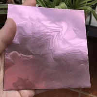 Feuilles d'emballage en papier aluminium doré rose pour chocolat, 15x15 cm, pour barres chocolatées